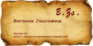 Borsova Zsuzsanna névjegykártya
